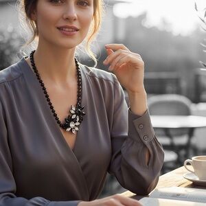 Vintage Miriam Haskell Parure Signed – Black & Crystal Elegance Three Piece Set